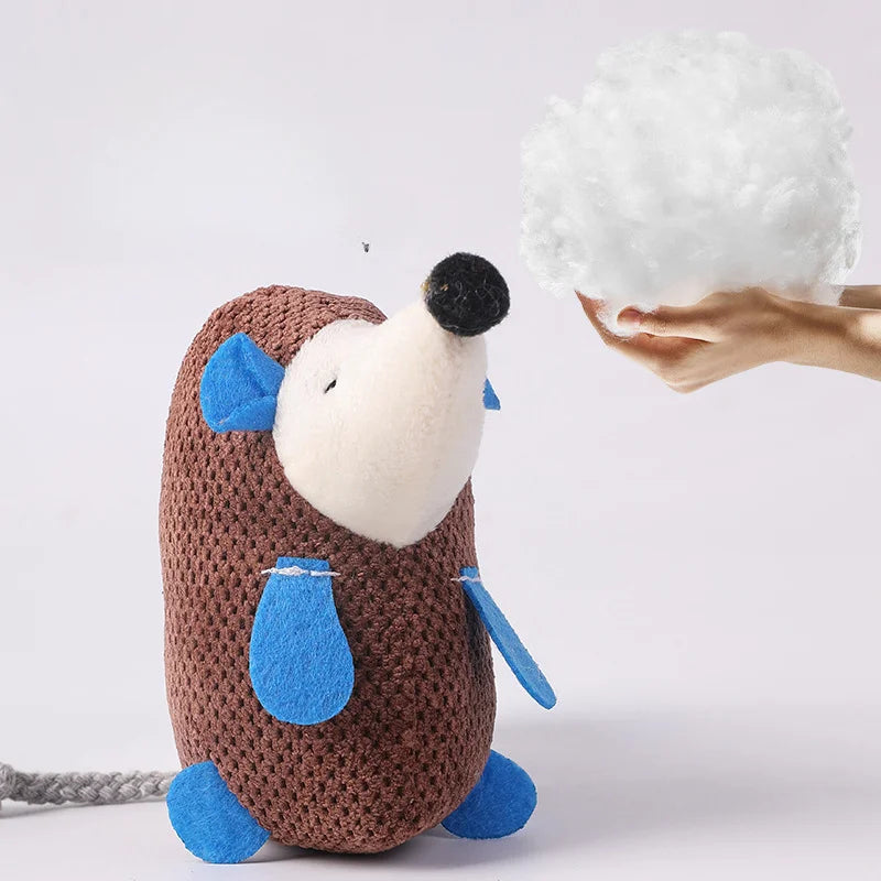 Cute Plush Squeaky Hedgehog Dog Toy