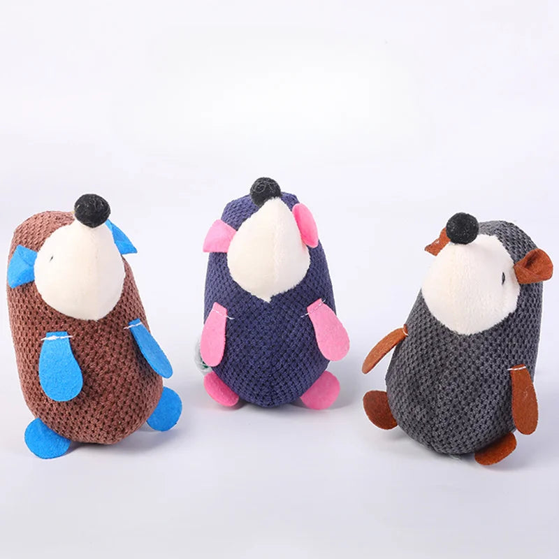 Cute Plush Squeaky Hedgehog Dog Toy