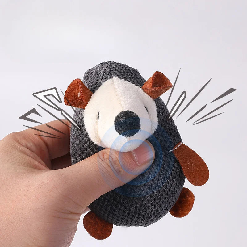 Cute Plush Squeaky Hedgehog Dog Toy
